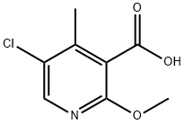5-氯-2-甲氧基-4-甲基烟酸 结构式