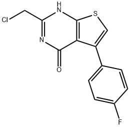 2-(chloromethyl)-5-(4-fluorophenyl)thieno[2,3-d]pyrimidin-4-ol 结构式