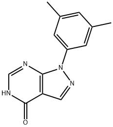 1-(3,5-二甲基苯基)-1H,4H,5H-吡唑并[3,4-D]嘧啶-4-酮 结构式