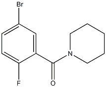 (5-溴-2-氟苯基)(哌啶-1-基)甲酮 结构式