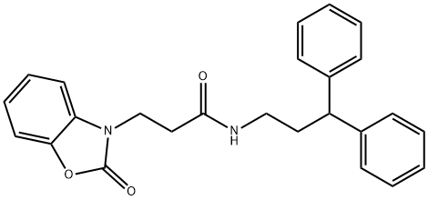 N-(3,3-diphenylpropyl)-3-(2-oxobenzo[d]oxazol-3(2H)-yl)propanamide 结构式