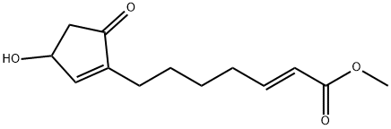 (E)-methyl 7-(3-hydroxy-5-oxocyclopent-1-en-1-yl)hept-2-enoate 结构式