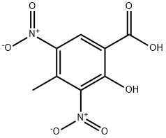2-hydroxy-4-methyl-3,5-dinitrobenzoic acid 结构式