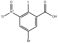 5-溴-2-碘-3-硝基苯甲酸 结构式