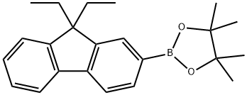 1,3,2-Dioxaborolane, 2-(9,9-diethyl-9H-fluoren-2-yl)-4,4,5,5-tetramethyl- 结构式