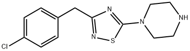 1-{3-[(4-chlorophenyl)methyl]-1,2,4-thiadiazol-5-yl}piperazine 结构式
