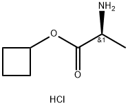 (S)-2-氨基丙酸环丁酯盐酸盐 结构式