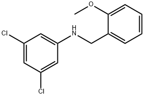 3,5-dichloro-N-(2-methoxybenzyl)aniline 结构式