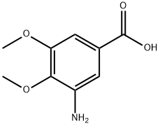 3-氨基-4,5-二甲氧基苯甲酸 结构式