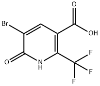 5-Bromo-6-oxo-2-trifluoromethyl-1,6-dihydro-pyridine-3-carboxylic acid 结构式