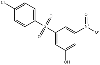3-((4-氯苯基)磺酰基)-5-硝基苯酚 结构式