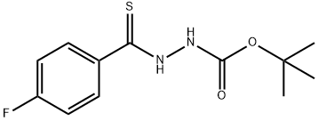 N-(4-FLUORO-THIOBENZOYL)-HYDRAZINECARBOXYLIC ACID TERT-BUTYL ESTER 结构式