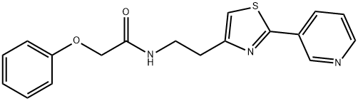 2-phenoxy-N-(2-(2-(pyridin-3-yl)thiazol-4-yl)ethyl)acetamide 结构式