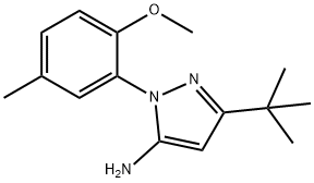 5-tert-Butyl-2-(2-methoxy-5-methyl-phenyl)-2H-pyrazol-3-ylamine 结构式