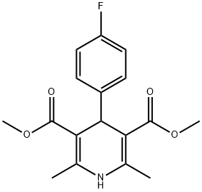 dimethyl 4-(4-fluorophenyl)-2,6-dimethyl-1,4-dihydro-3,5-pyridinedicarboxylate 结构式