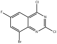 8-溴-2,4-二氯-6-氟喹唑啉 结构式