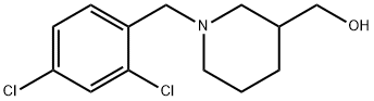 {1-[(2,4-dichlorophenyl)methyl]piperidin-3-yl}methanol 结构式