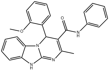 4-(2-methoxyphenyl)-2-methyl-N-phenyl-1,4-dihydropyrimido[1,2-a]benzimidazole-3-carboxamide 结构式