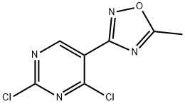 2,4-Dichloro-5-(5-methyl-[1,2,4]oxadiazol-3-yl)
-pyrimidine 结构式