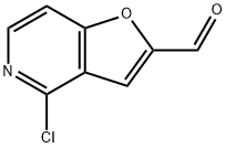 4-氯呋喃并[3,2-C]吡啶-2-甲醛 结构式