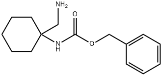 benzyl N-[1-(aminomethyl)cyclohexyl]carbamate 结构式