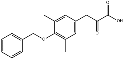 3-(4-(苄氧基)-3,5-二甲基苯基)-2-氧亚基丙酸 结构式