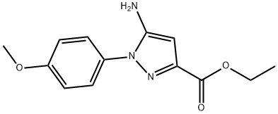 ethyl 5-amino-1-(4-methoxyphenyl)-1H-pyrazole-3-carboxylate 结构式