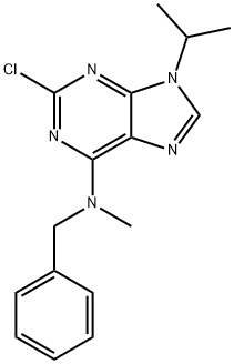 N6-benzyl-9-isopropyl-N6-methylpurine-2,6-diamine 结构式