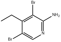 3,5-二溴-4-乙基吡啶-2-胺 结构式