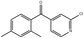 2-氯-4-(2,4-二甲基苯甲酰基)吡啶 结构式