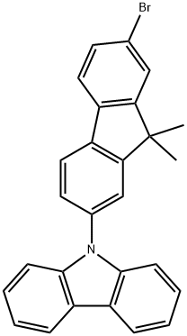 N-(7-溴-9,9-二甲基芴-2-基)咔唑 结构式