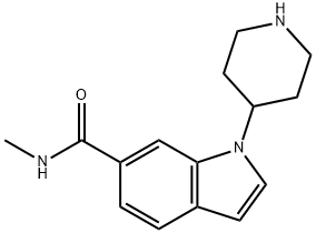 N-甲基-1-(哌啶-4-基)-1H-吲哚-6-甲酰胺 结构式