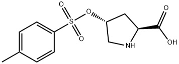 (2S,4R)-4-(TOSYLOXY)PYRROLIDINE-2-CARBOXYLIC ACID 结构式