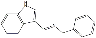 N-[(E)-1H-indol-3-ylmethylidene]-1-phenylmethanamine 结构式