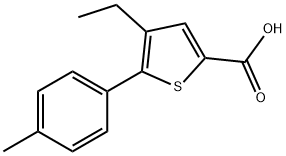 4-乙基-5-(4-甲基苯基)噻吩-2-羧酸 结构式