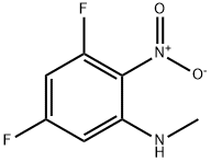 Benzenamine, 3,5-difluoro-N-methyl-2-nitro- 结构式