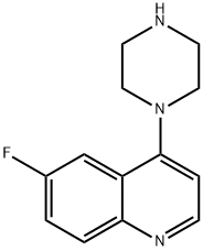 6-fluoro-4-piperazin-1-ylquinoline 结构式