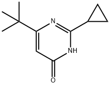 6-(叔丁基)-2-环丙基嘧啶-4-醇 结构式