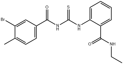 3-bromo-N-[({2-[(ethylamino)carbonyl]phenyl}amino)carbonothioyl]-4-methylbenzamide 结构式