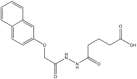 5-{2-[(2-naphthyloxy)acetyl]hydrazino}-5-oxopentanoic acid 结构式