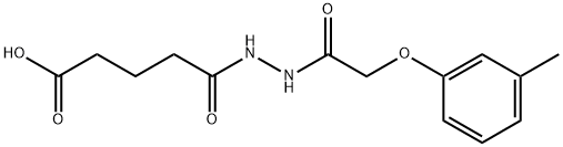 5-{2-[(3-methylphenoxy)acetyl]hydrazino}-5-oxopentanoic acid 结构式