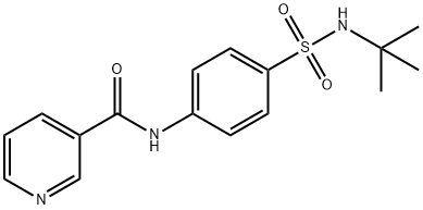 N-[4-(tert-butylsulfamoyl)phenyl]pyridine-3-carboxamide 结构式