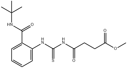 methyl 4-{[({2-[(tert-butylamino)carbonyl]phenyl}amino)carbonothioyl]amino}-4-oxobutanoate 结构式