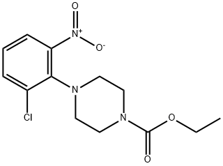 4-(2-Chloro-6-nitro-phenyl)-piperazine-1-carboxylic acid ethyl ester 结构式