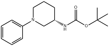 (S)-3-(BOC-AMINO)-1-PHENYL-PIPERIDINE 结构式