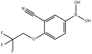 (3-氰基-4-(2,2,2-三氟乙氧基)苯基)硼酸 结构式