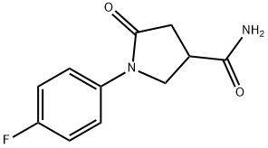 1-(4-fluorophenyl)-5-oxopyrrolidine-3-carboxamide 结构式