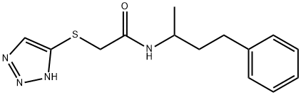 N-(4-phenylbutan-2-yl)-2-(1H-1,2,3-triazol-5-ylsulfanyl)acetamide 结构式