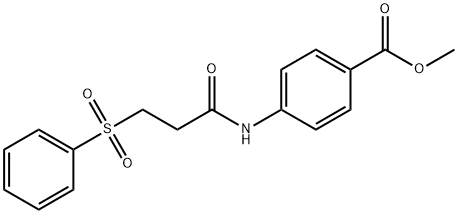 methyl 4-{[3-(phenylsulfonyl)propanoyl]amino}benzoate 结构式