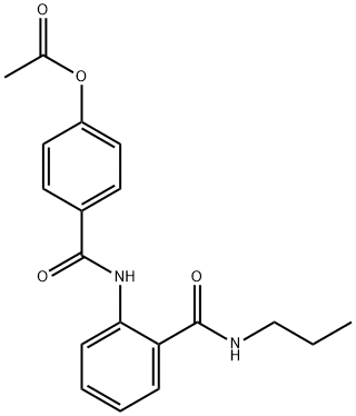 4-{[2-(propylcarbamoyl)phenyl]carbamoyl}phenyl acetate 结构式